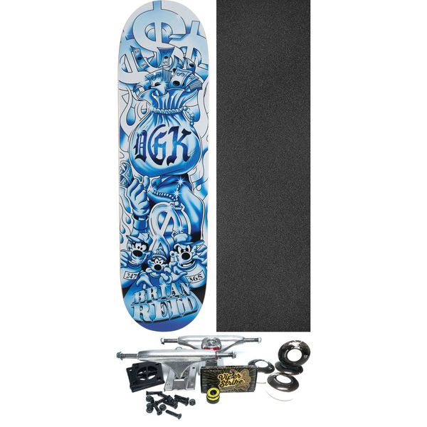 DGK Skateboards Brian Reid Money Bag Skateboard Deck - 8.38" x 32" - Complete Skateboard Bundle